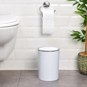Resim Primanova Lenox Çöp Kovası - Beyaz - 6 Lt 