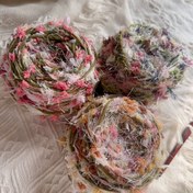 Resim 50G renkli çiçek örgü ipliği DIY için, Monet Bahçesi Serisi'nden, çantalar, şapkalar ve planlayıcı malzemeleri yapmak için uygun. 