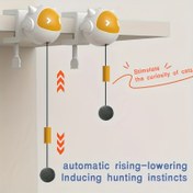 Resim Etkileşimli Otomatik Kedi Teaser Oyuncağı - Geri Çekilebilir Toplu, Eğlenceli Karikatür Tasarımı, Küçük Kediler İçin İdeal, Pil Gücüyle Otomatik Dinlenme Mekanizmi, Evcil Hayvan Eğlencesi|Karikatür Deseni|Dayanıklı Plastik, Kedi Oyuncak 