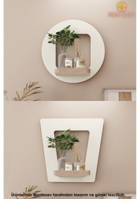 Resim Ahşap Dekoratif Duvar Rafı 2 Li / 3 Lü Set Mtsv - 541 Beyaz 