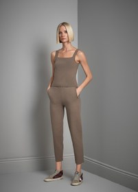 Resim Beli Kordonlu Cepli Vizon Triko Pantolon - Vizon / S 