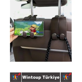 Resim Ergonomik Araç Organizer Poşet Gömlek Takım Elbise Kıyafet Telefon Tutucu Araç Içi Koltuk Kancası 