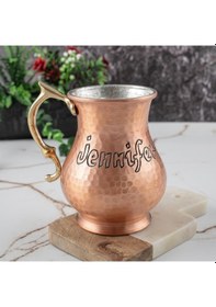 Resim Dmt Copper Home Gaziantep Bakırdan El Dövmesi İsimli Kupa Bardak Hediyelik İsme Özel Kalaylı Bakır 
