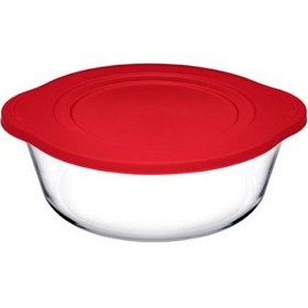 Resim Paşabahçe Kırmızı Kapaklı Borcam Seti 4'lü Kare Ve Yuvarlak Borcam 59034 - 59001 - 59123 - 59133 