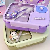 Resim Sanrio Tarzı Öğle Yemeği Kutusu: Şık, Yüksek Kapasiteli Kuromi & Pompom Köpek Desenli İzole Bento Kabı 