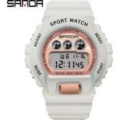 Resim Hanyang Beyaz Gül Altın Sanda Moda Basit Spor Izle Erkekler Askeri Saatler Çalar Saat Ms Dayanıklı Su Geçirmez Dijital Saat Reloj Hombre (Yurt Dışından) 