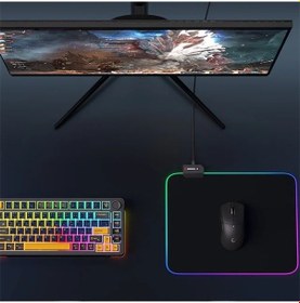 Resim Rampage Mp-21 Pulsar M Rgb Ledli 252x328x3 Mm Siyah Oyuncu Mouse Pad 