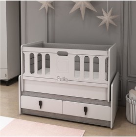 Resim Patiko Furniture Patiko R 121 Rose Asansörlü Beşik 