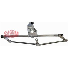 Resim Sagem 255101 Cam Silecek Motoru Ön Mekanizması Doblo Iı 51839941 
