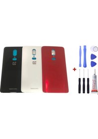 Resim One Plus 6 Kırmızı Arka Cam Kapak Pil Kapağı Tamir Set B7000 Set Kırmızı 