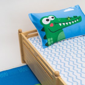 Resim Croc-a-Dream Pamuk Saten Çok Renkli Çocuk Çarşaf Seti 90x190cm 