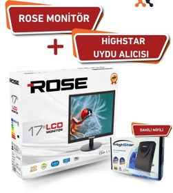 Resim Rose 17" 43 Ekran 12v Full Hd Karavan - Tekne - Yat Lcd Monitör Tv ve Highstar Dahili Wifili Uydu Alıcısı 