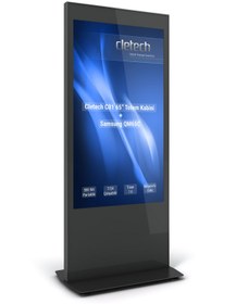 Resim Cletech C01 43” Totem Kabini + Samsung QM43C 43” Signage Monitör 