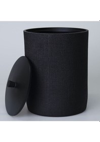 Resim Linen Çöp Kovası Siyah 