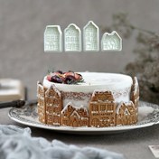 Resim 3'lü Set 4'lü Set 5'li Set Noel Zencefilli Kurabiye Evi Desenli Kurabiye Kalıbı Fondan Pasta Süsleme Pişirme Aksesuarları Mutfak Gereçleri Okula Dönüş 