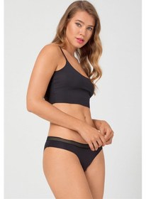 Resim Cottonhill File Lastikli Lazer Kesim Bikini Külot 3'lü Paket - 5 Asorti 2 Çok Renkli 