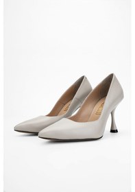 Resim Valmenti Anyakadın Bej Hakiki Deri Topuklu Ayakkabı 22 3374 Bn Ayk Y24 Bej 