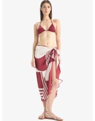 Resim Defacto Desenli Saten Pareo F1464axnsrd1 Kırmızı 