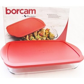 Resim Paşabahçe Silikon Kapaklı Dikdörtgen Borcam Tepsi 59124 