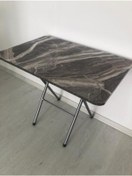 Resim Ars Mrd Desıgn 60x90 Kudüm Krem Katlanabilir Masa Yemek Masası Mutfak Masası Çok Amaçli Kamp Masası 