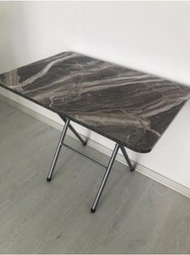 Resim Ars Mrd Desıgn 60x90 Kudüm Krem Katlanabilir Masa Yemek Masası Mutfak Masası Çok Amaçli Kamp Masası 