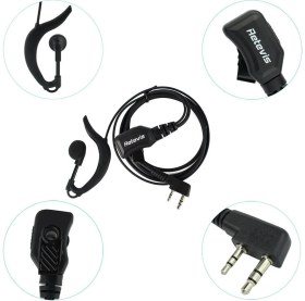 Resim Walkie Talkie G Şekilli Mikrofonlu Kulaklık 2 Pin Ayarlanabilir RT22 RT21 Baofeng Uv-5r 888S Uyumlu 