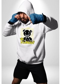 Resim Kendin Ol Kadın Erkek Beyaz Kapüşonlu Sweatshirt Hoodie Beyaz 
