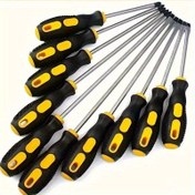 Resim 1 Set Ergonomik Manyetik Vida Seti Masaj Saplı - Krom Vanadyum Çelik, Anti-Statik, Güçlü Manyetiklik, Ev ve Endüstriyel Tamirler için Tek Yönlü ve Phillips Kafa Stilleri 
