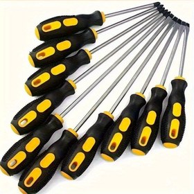 Resim 1 Set Ergonomik Manyetik Vida Seti Masaj Saplı - Krom Vanadyum Çelik, Anti-Statik, Güçlü Manyetiklik, Ev ve Endüstriyel Tamirler için Tek Yönlü ve Phillips Kafa Stilleri 