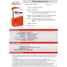 Resim Isı Yalıtım Levha Sıvası, 25 Kg, Darkss Qf 494 1 Palet 60 Adet 