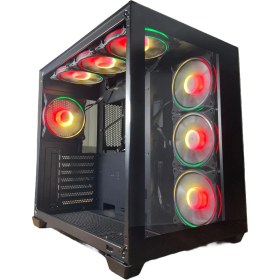 Resim GAMEFORCE Lıquıd 7x120mm Rgb Fanlı Kumandalı Ve Kontrolcülü Atx Oyuncu Bilgisayar Kasası 