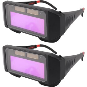 Resim Pandoraplanet Zoroom 2x Otomatik Fotoelektrik Kaynak Gözlükleri Güneş Enerjili Otomatik Kararan Kaynak Maskesi Kask Göz Gözlüğü Kaynak Camı (Yurt Dışından) 
