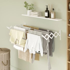 Resim Akordiyon Kurutmalık Çamaşır Askısı Duvara Asılan Kurutucu 100 cm Beyaz 