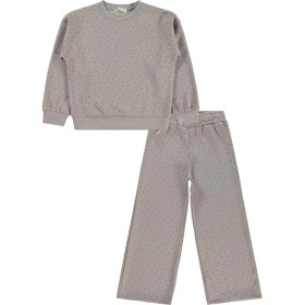 Resim Civil Girls Taş Baskılı 10-13 Yaş Eşofman Takımı - Bej 