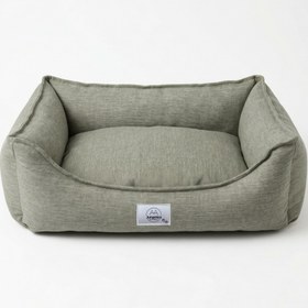 Resim Vanilla Dokuma Kumaş Kedi & Köpek Yatağı - Çıkarılabilir İç Minderli, Kaydırmaz Tabanlı, Boncuk Elyaf Dolgulu - L 