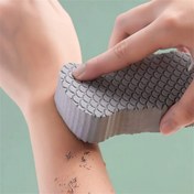 Resim 1 adet Zımpara Anti-Mürekkep Kuzey Tarzı Bitki Lif Banyo Topu, Çift Taraflı Scrubbing Aracı, Banyo SPA Ölü Cilt Süngeri, Seyahat Taşınabilir Duş Fırçası, Anneler ve Bebekler için Uygun, INS Tarzı Morandi Gri Banyo Süngeri. 