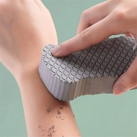 Resim 1 adet Zımpara Anti-Mürekkep Kuzey Tarzı Bitki Lif Banyo Topu, Çift Taraflı Scrubbing Aracı, Banyo SPA Ölü Cilt Süngeri, Seyahat Taşınabilir Duş Fırçası, Anneler ve Bebekler için Uygun, INS Tarzı Morandi Gri Banyo Süngeri. 