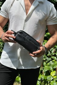 Resim Polo Air Erkek El Çantası Cüzdan Kemer Kartlık Parfüm Set Siyah Renk PN-30-S 