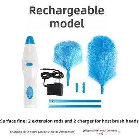 Resim Wezone 360 Derece Döner Şarjlı Elektrikli Toz Alma Aleti - Büyük Koluyla Konforlu Temizlik Fırçası 