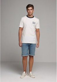 Resim Colin's Colins Straight Fit Düşük Bel Düz Erkek Light İndigo Denim Jean Şort Cl1081085 Q1.v1 Dn09019 