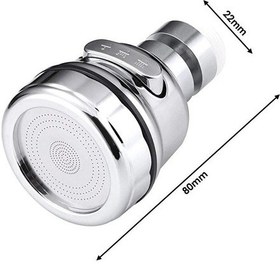 Resim 3 Modlu 360 Derece Döner Krom Musluk Başlığı Su Tasarruflu Mutfak Çeşme Evye Ve Lavabo Batarya Ucu Çok Renkli 