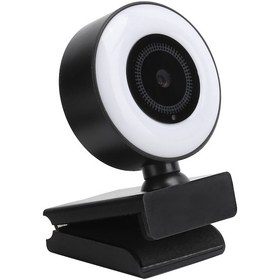 Resim Vkemall A40 Usb Webcam 1080p Hd İle Mikrofon Ve Ayarlanabilir Işık Halkası - Dektop Ve Dizüstü Bilgisayarlar İçin Konferans, Canlı Yayın, Öğrenme 