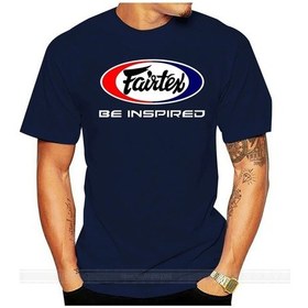 Resim Shubuzhi Fairtex Kickboks Muay Thai Tişört S-2xl Erkek Spor Giyim Yaz Pamukgökyüzü Mavi Gökyüzü Mavi 