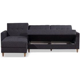 Resim Kilim Mobilya Scandi Köşe Uzanmalı Köşe Takımı V1 (2 Sağ + Uzanma Sol) Renk Koyu Gri 