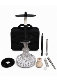 Resim Megahed Orta Boy Nargile Takımı Çantalı Komple Set - Premium Cam Taban, Full Aksesuar, Taşınabilir Lüks Nargile 