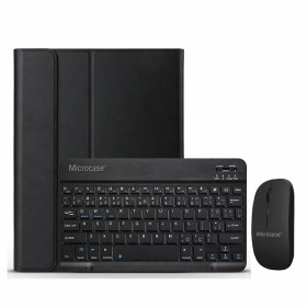 Resim Microcase Samsung Uyumlu Galaxy Tab S10 Lite Tablet İçin Bluetooth Klavye Ve Mouse + Kılıf Bkk6 Tablet Kılıfı 