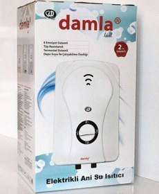 Resim Damla Ideal Elektrikli Şofben - 8 Emniyetli - 7500w - Banyo Şofbeni - Ani Su Isıtıcı Şohben 