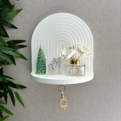 Resim Iskandinav, Bohem Dekoratif Anahtarlık, Duvar Rafı, Duvar Süsü (Hand Made)-Beyaz 