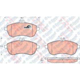 Resim On Fren Balatası Mercedes W204 C Class -c200 Cdı-c220 Cdı-c280-c280 4-matıc-s204 