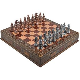 Resim Gifthome Metal Satranç Takımı-seti büyük osmanlı ve bizans antik gül 